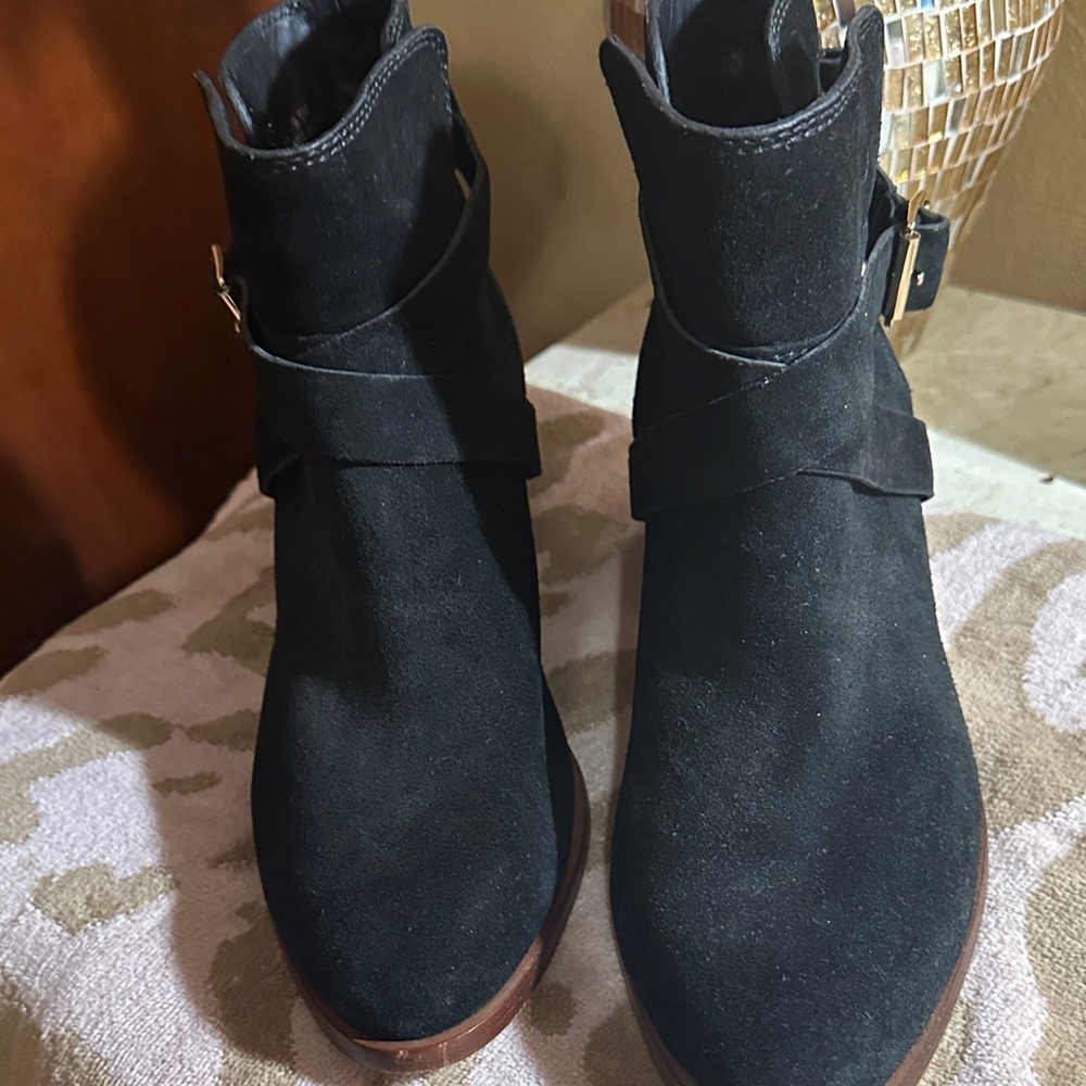 Kate Spade Black Suede Ankle Booties